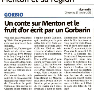 Article Menton Et Le Fruit D'or, Nice-Matin