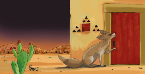 Illustration pour le livre le renard et la hyène