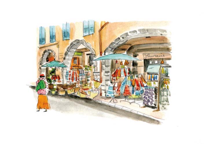 les arcades de la place aux Aires Grasse 7