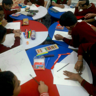 Atelier Illustration Travail D'élève, Alliance Française Calcutta, Inde