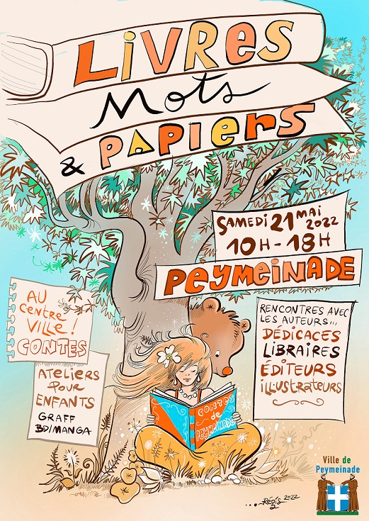 affiche livres mots et papiers peymeinade